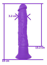 Vibrador con ventosa color neón de silicón